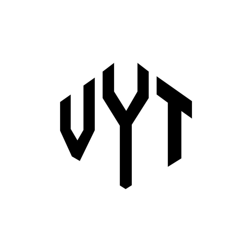 vyt-Buchstaben-Logo-Design mit Polygonform. vyt Polygon- und Würfelform-Logo-Design. vyt Sechseck-Vektor-Logo-Vorlage in weißen und schwarzen Farben. Vyt-Monogramm, Geschäfts- und Immobilienlogo. vektor