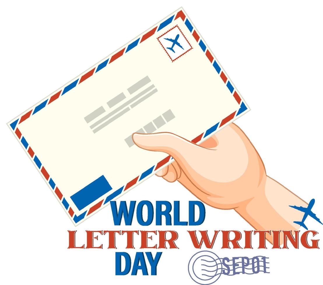 Banner-Design für den Tag des Schreibens von Weltbriefen vektor