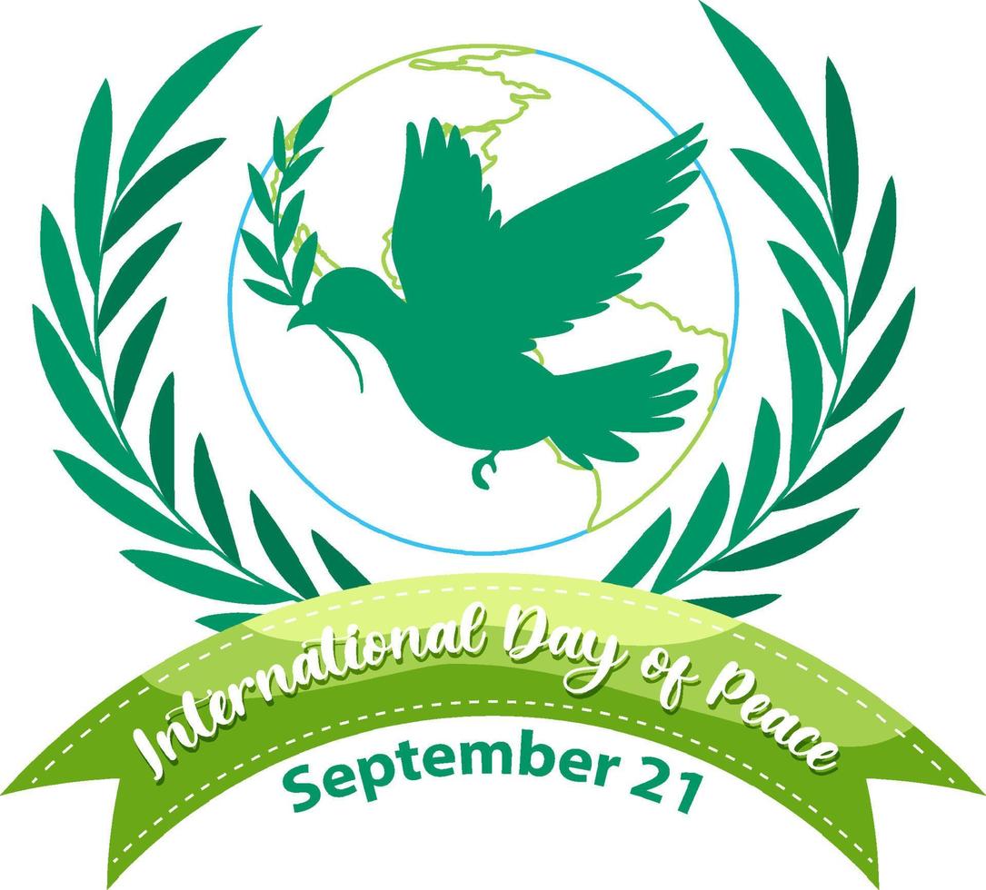 internationella dagen för fred banner design vektor
