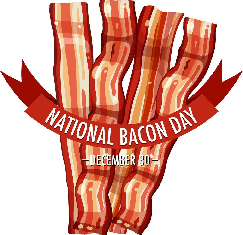 banner för internationella bacondagen vektor