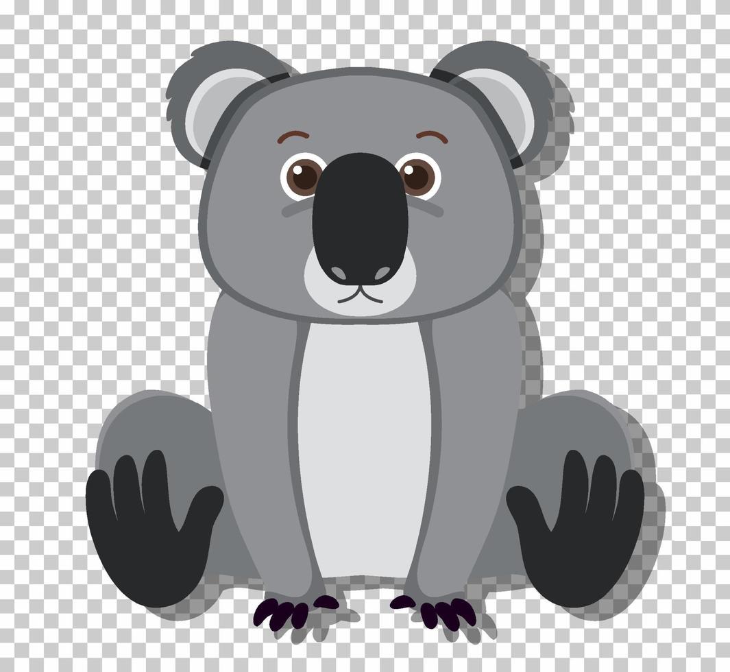 söt koala i platt tecknad stil vektor