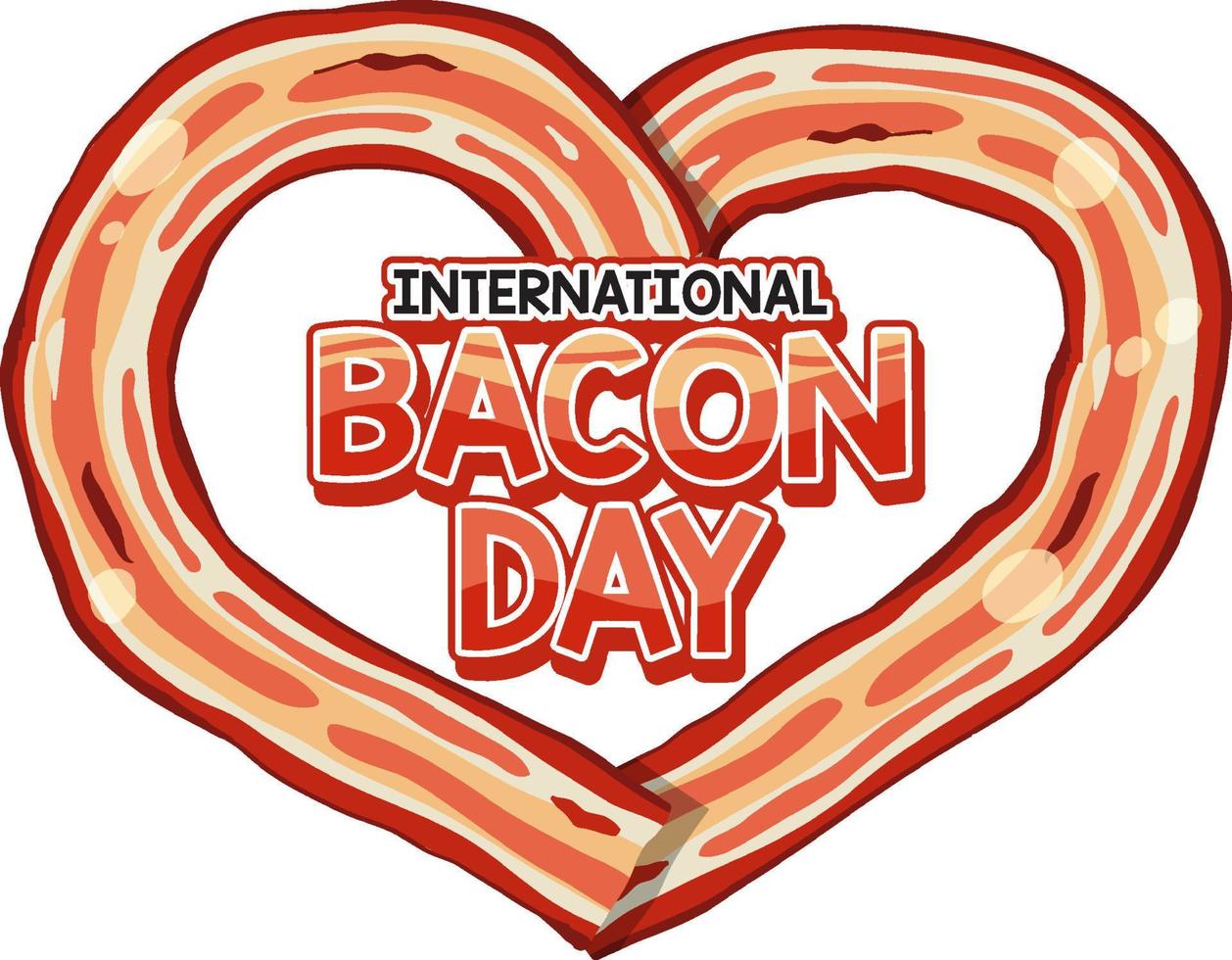 internationella bacon dag banner design vektor