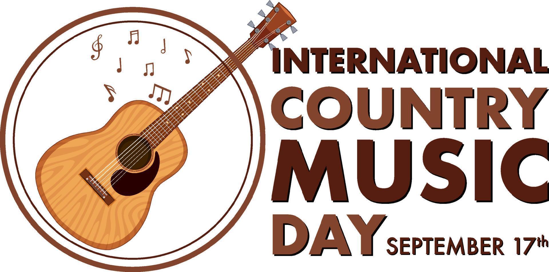 Internationaler Tag der Country-Musik vektor
