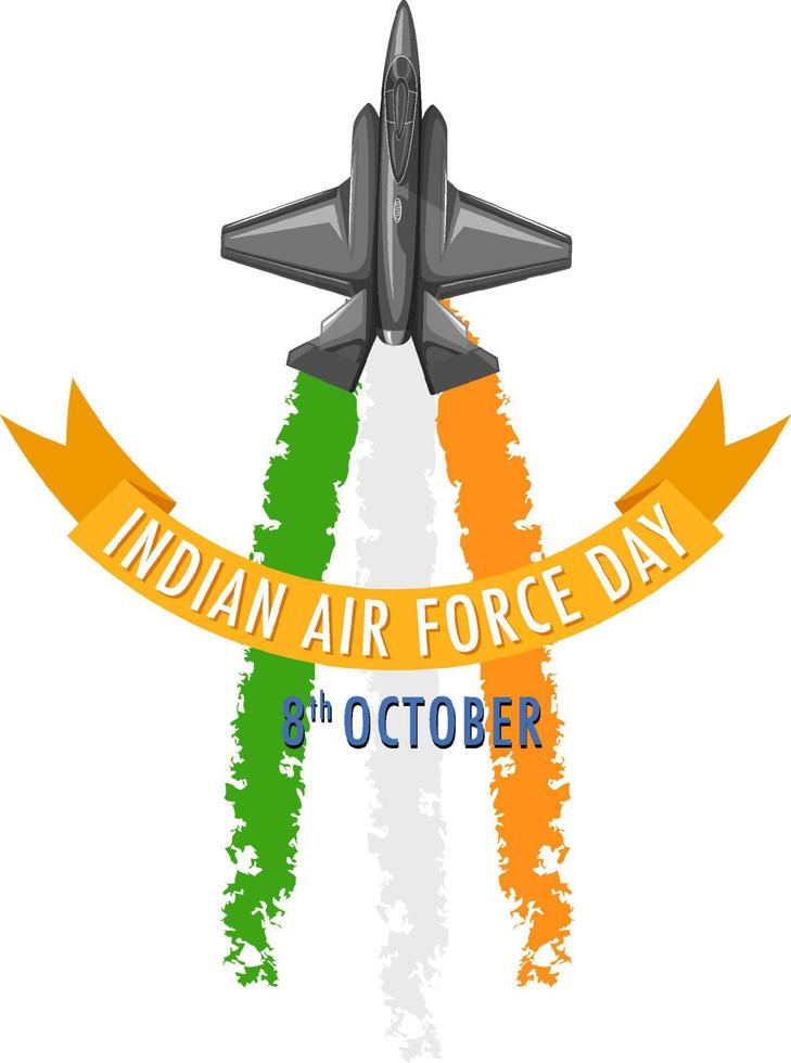 indiska flygvapnets dag affisch vektor