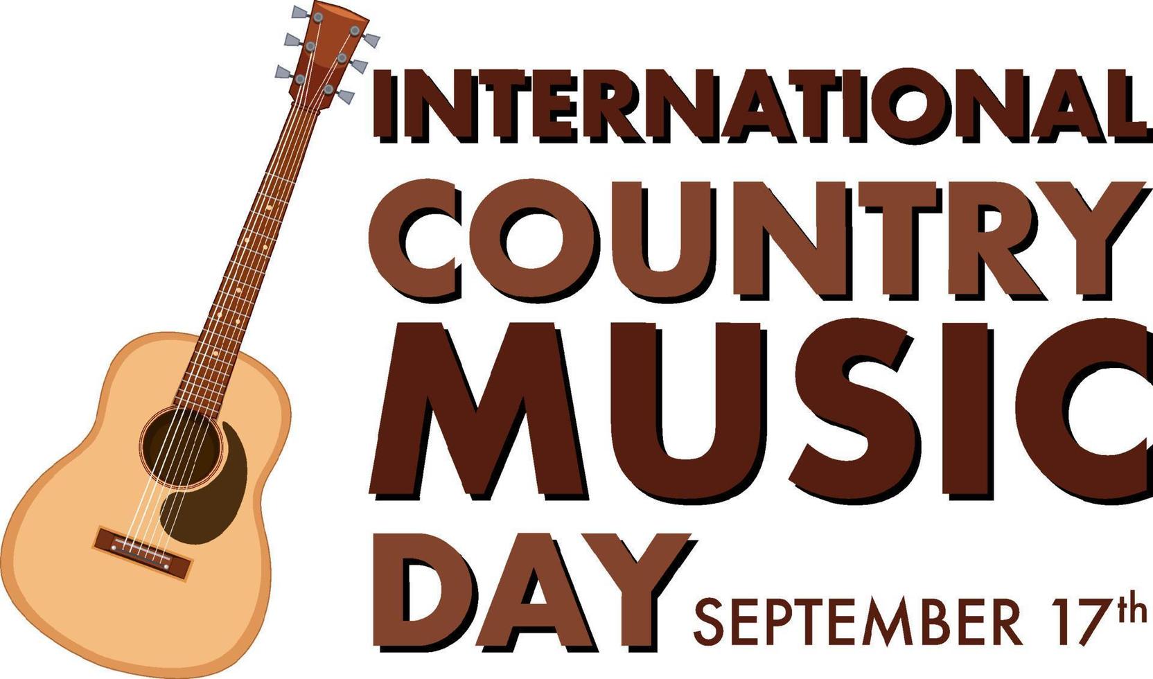 Internationaler Tag der Country-Musik vektor