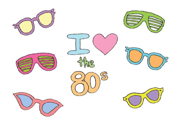 Free 80s Sonnenbrille Vector Series