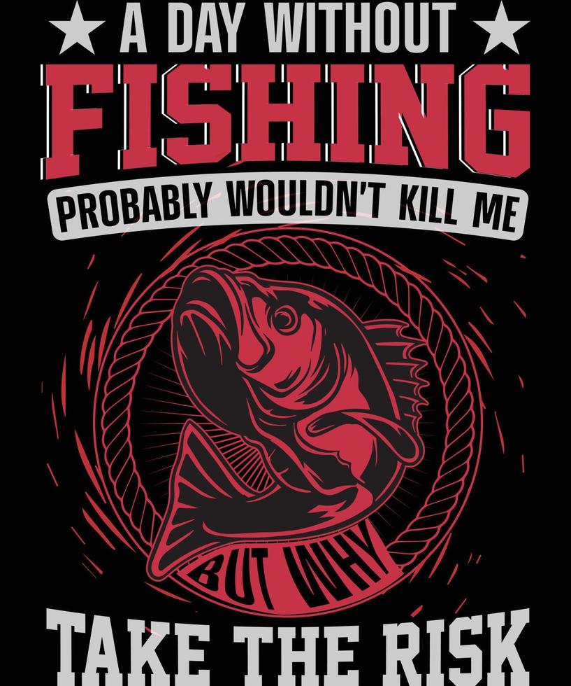 fiske t-shirt designn vektor
