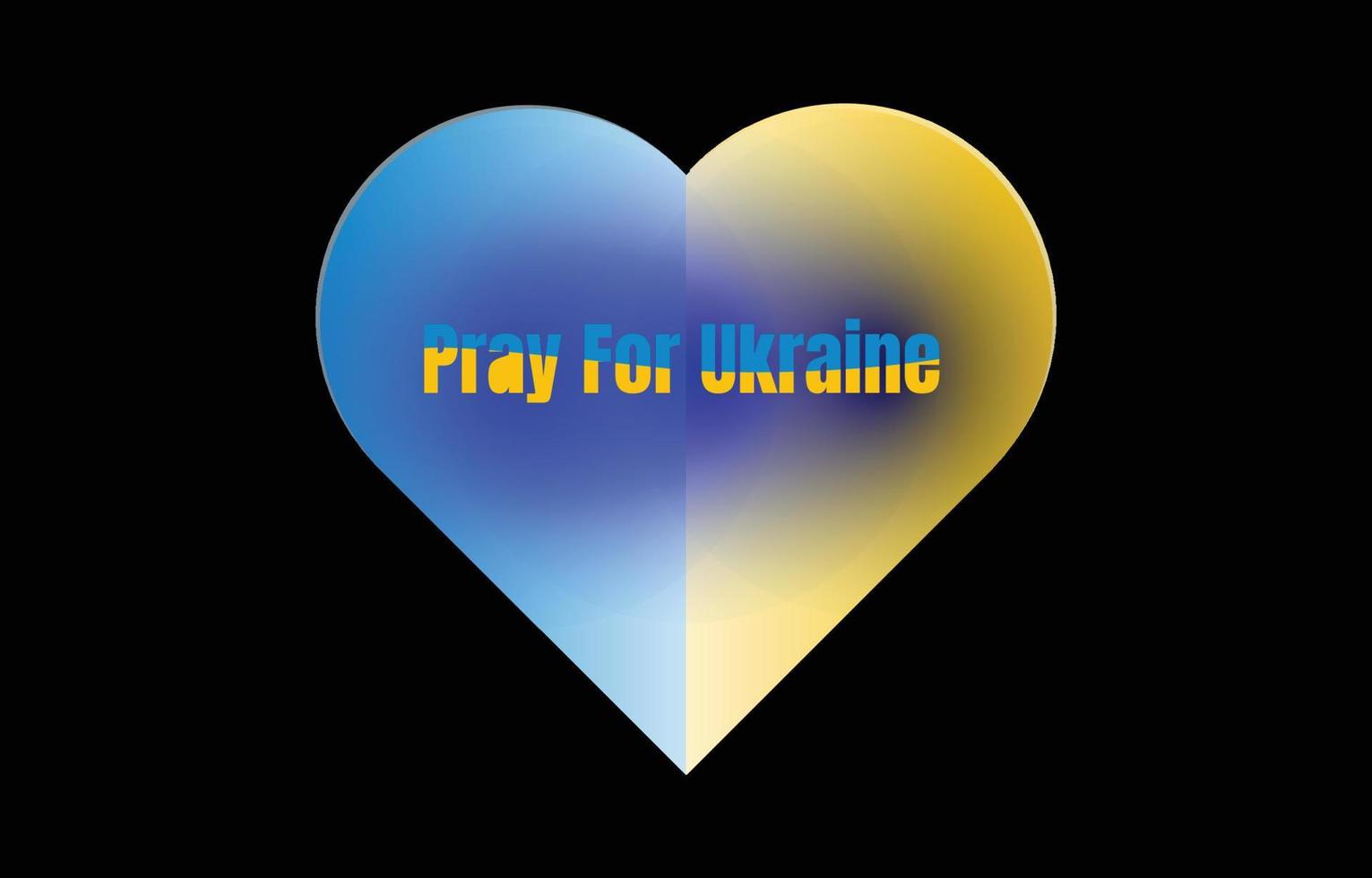 betet für die ukraine, herzen und segen für die ukraine, vektor
