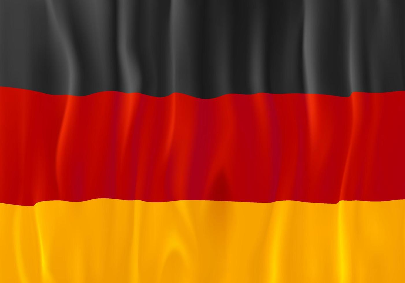 svart rött och gult vajande tyska flaggan. 3D vektorillustration vektor