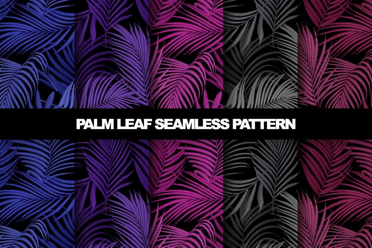 samling av palmblad vektor seamless mönster