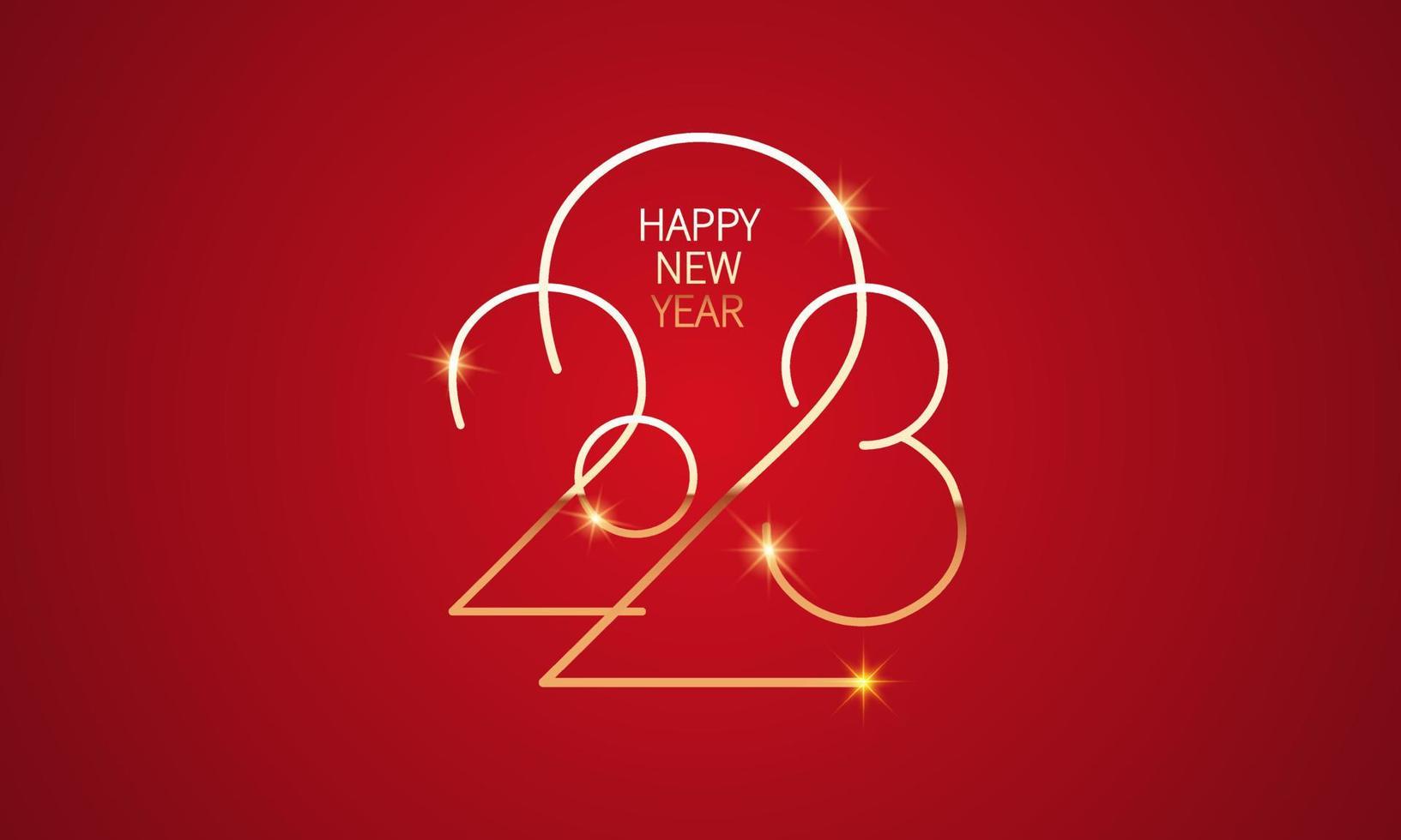 2023 gott nytt år bakgrundsdesign. gratulationskort, banderoll, affisch. vektor illustration.
