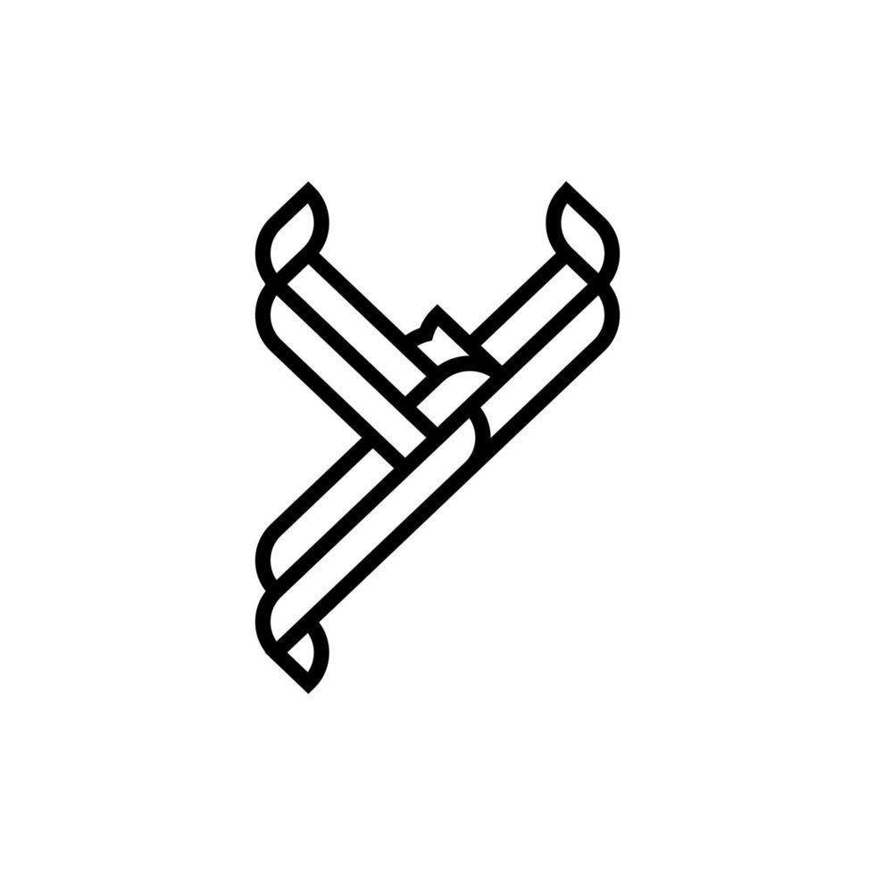 buchstabe y adler monoline logo vektor