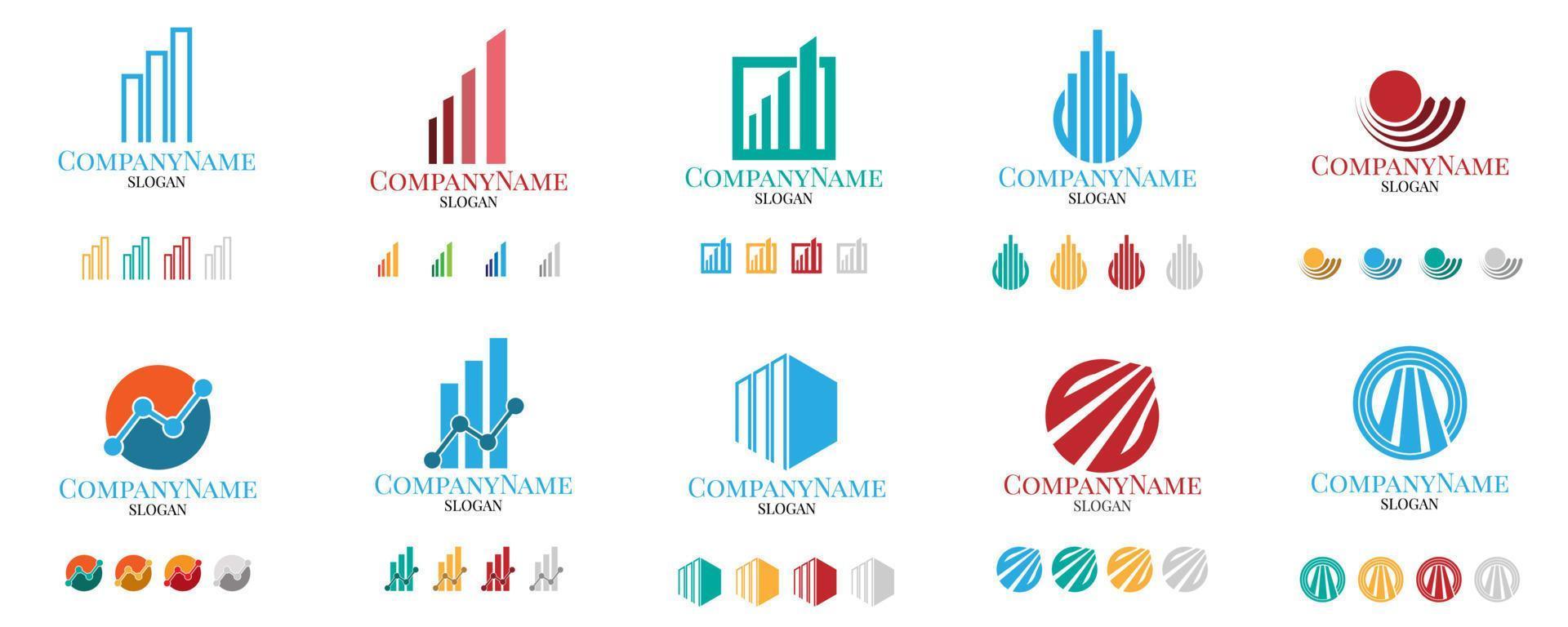 Finanzlogo-Set-Design-Vektor vektor