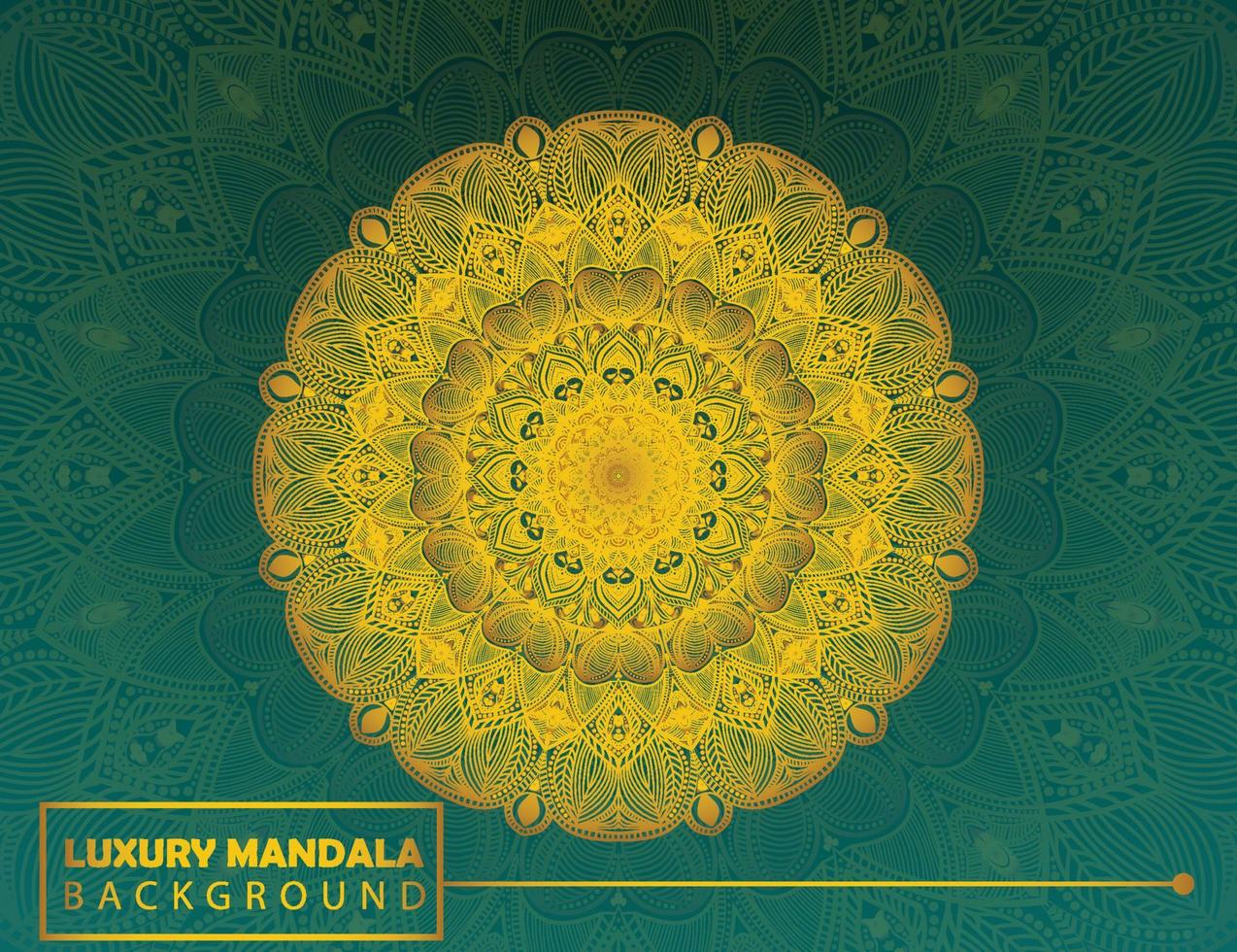 kreativer luxus dekorativer mandalahintergrund mit goldenem arabeskenmuster. dekoratives mandala für druck, cover, broschüre und flyer. vektor