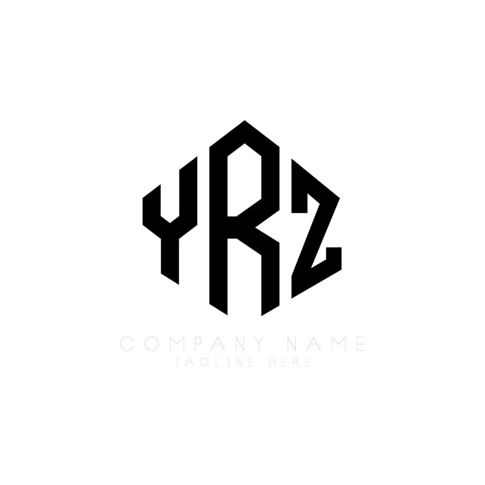 yrz-Buchstaben-Logo-Design mit Polygonform. yrz-polygon- und würfelform-logo-design. Yrz Sechseck-Vektor-Logo-Vorlage in weißen und schwarzen Farben. yrz-monogramm, geschäfts- und immobilienlogo. vektor