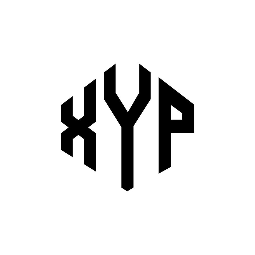 xyp-Buchstaben-Logo-Design mit Polygonform. xyp-Polygon- und Würfelform-Logo-Design. xyp Sechseck-Vektor-Logo-Vorlage in weißen und schwarzen Farben. xyp-monogramm, geschäfts- und immobilienlogo. vektor