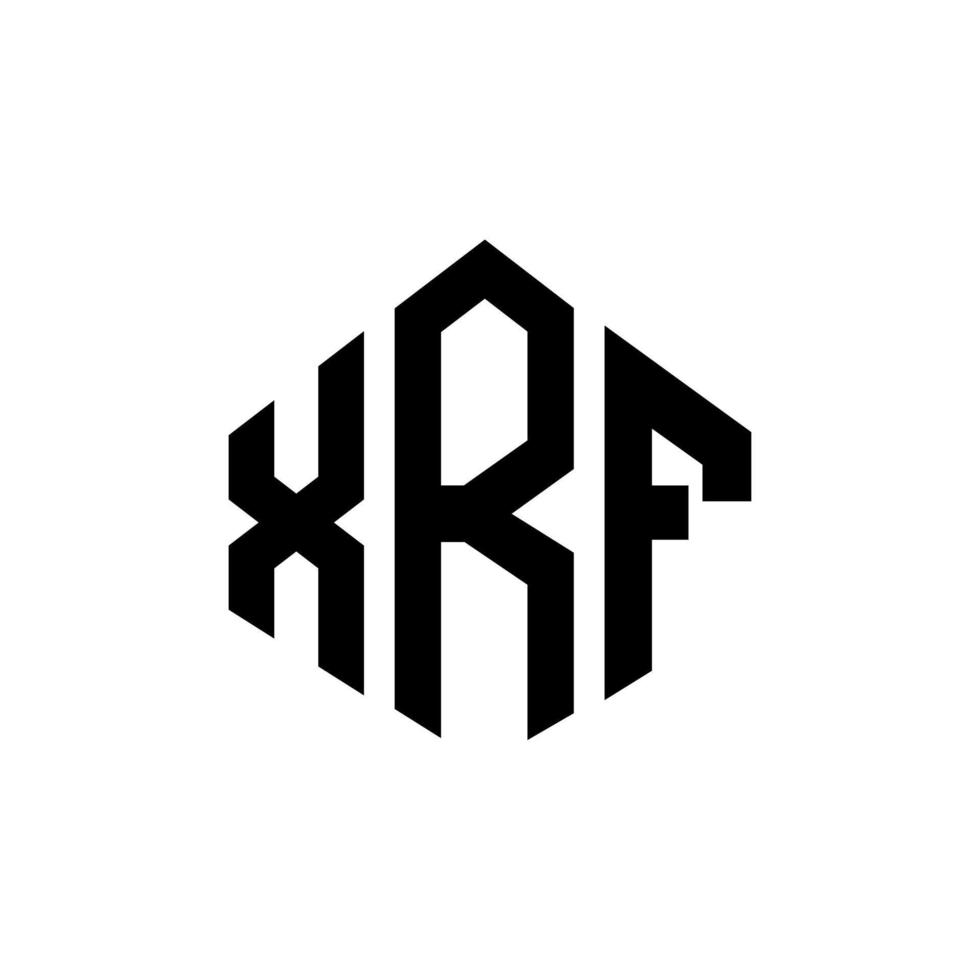 xrf bokstavslogotypdesign med polygonform. xrf-polygon och kubformad logotypdesign. xrf hexagon vektor logotyp mall vita och svarta färger. xrf-monogram, logotyp för företag och fastigheter.