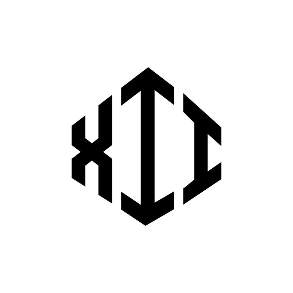 xii-Buchstaben-Logo-Design mit Polygonform. xii Polygon- und Würfelform-Logo-Design. xii Sechseck-Vektor-Logo-Vorlage in weißen und schwarzen Farben. xii monogramm, geschäfts- und immobilienlogo. vektor