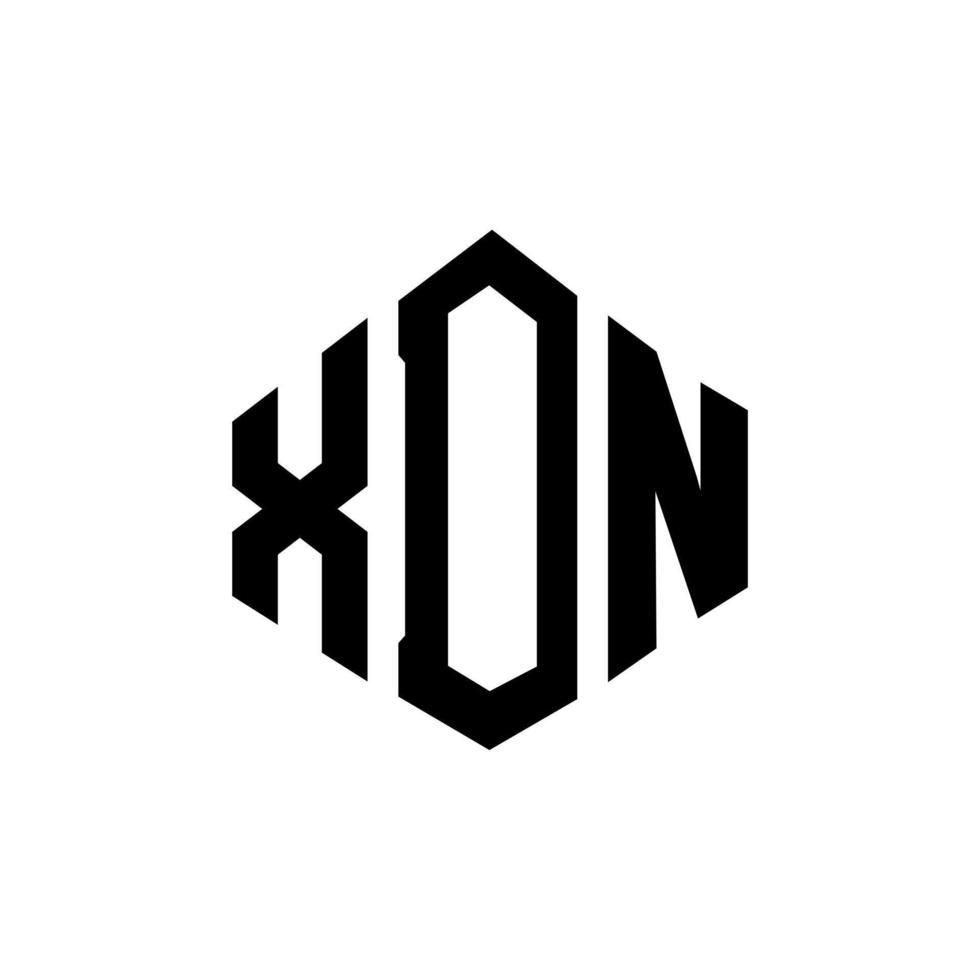 xdn brev logotyp design med polygon form. xdn polygon och kubform logotypdesign. xdn hexagon vektor logotyp mall vita och svarta färger. xdn-monogram, affärs- och fastighetslogotyp.