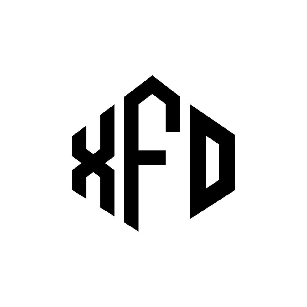 xfo-Buchstaben-Logo-Design mit Polygonform. xfo-Polygon- und Würfelform-Logo-Design. XFO Hexagon-Vektor-Logo-Vorlage in weißen und schwarzen Farben. xfo-monogramm, geschäfts- und immobilienlogo. vektor