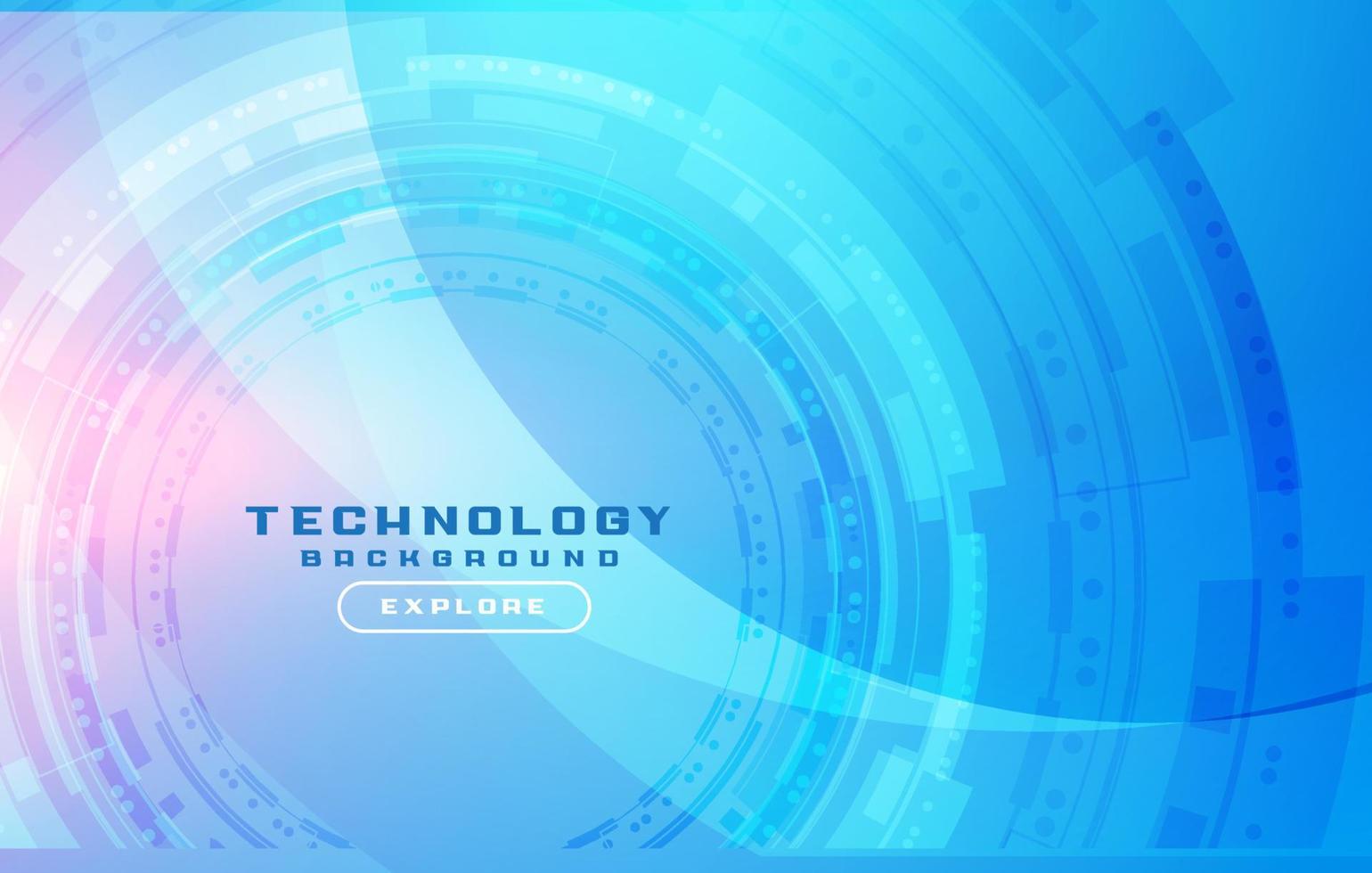 technologievisualisierung futuristisches blaues hintergrunddesign vektor