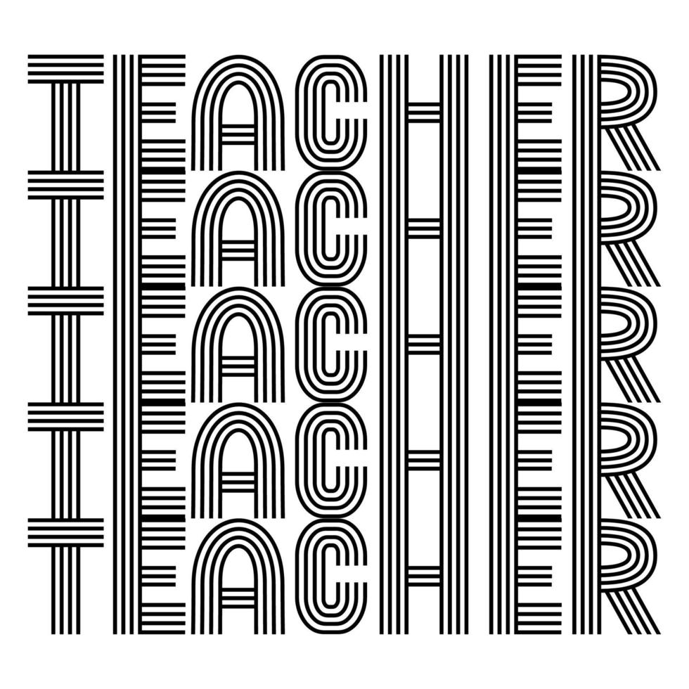 Lehrer-Schriftzug-Grafik vektor