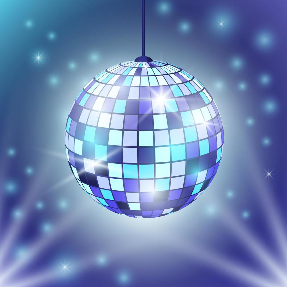 disco boll. natt dans party musik mall. bakgrund för musikevenemang konsert disco, klubbaffisch vektor