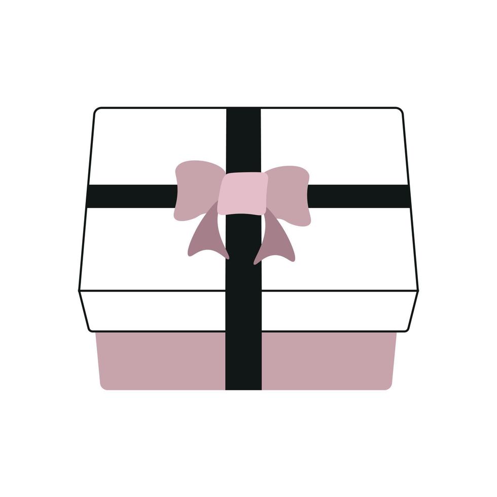 lila geschenkbox mit schleife und schleife vektor