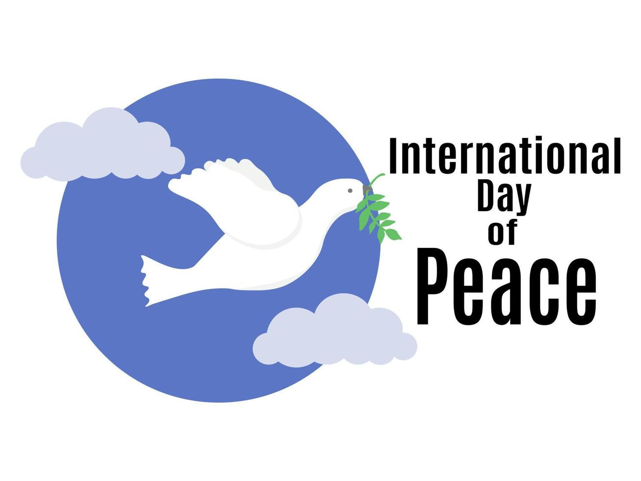 internationella fredsdagen, idé för affisch, banderoll, flygblad eller vykort vektor