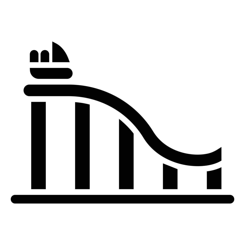 Wasserachterbahn-Icon-Stil vektor