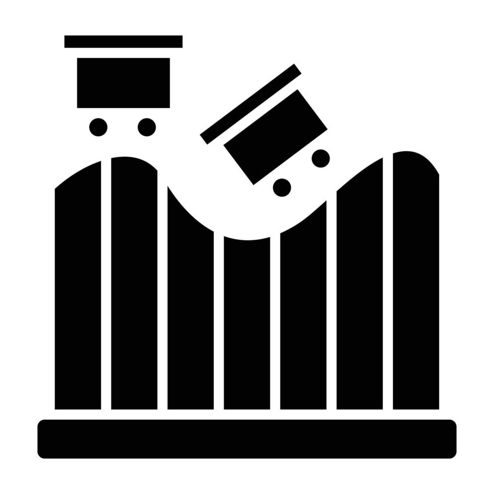 Achterbahn-Icon-Stil vektor