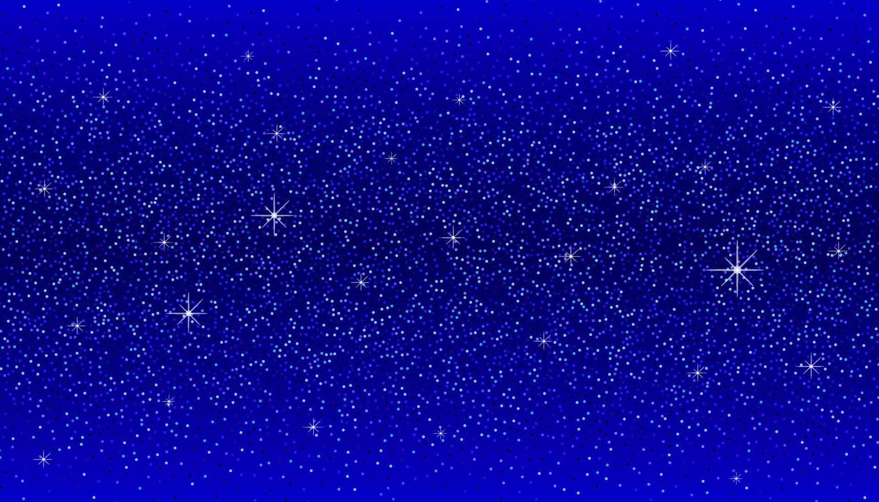 kosmischer blauer hintergrund mit glitzerfunkeln oder konfetti. vektor