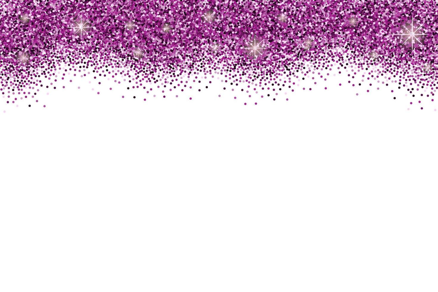 vit bakgrund med violett stjärnkonfetti och utrymme för text. vektor
