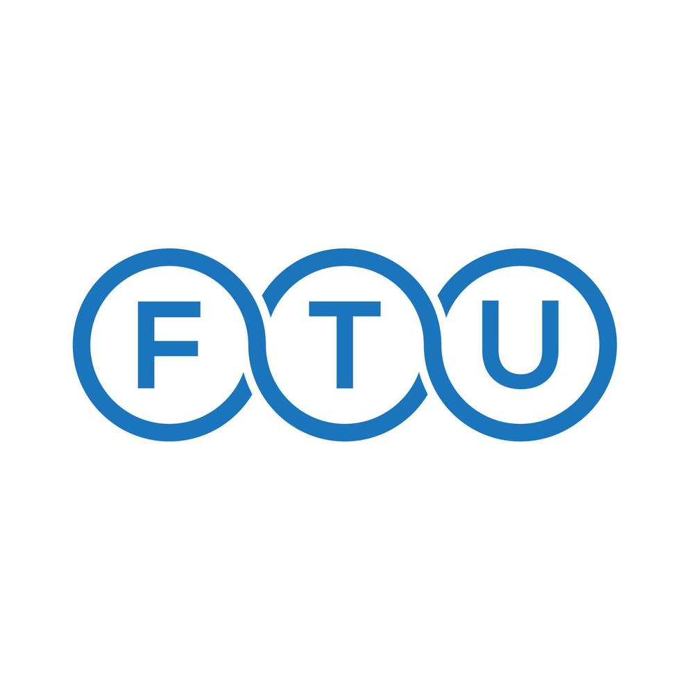 ftu-Brief-Logo-Design auf schwarzem Hintergrund. ftu kreative Initialen schreiben Logo-Konzept. ftu Briefgestaltung. vektor