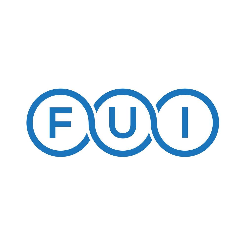 fui-Buchstaben-Logo-Design auf schwarzem Hintergrund. fui kreative Initialen schreiben Logo-Konzept. fui Briefdesign. vektor
