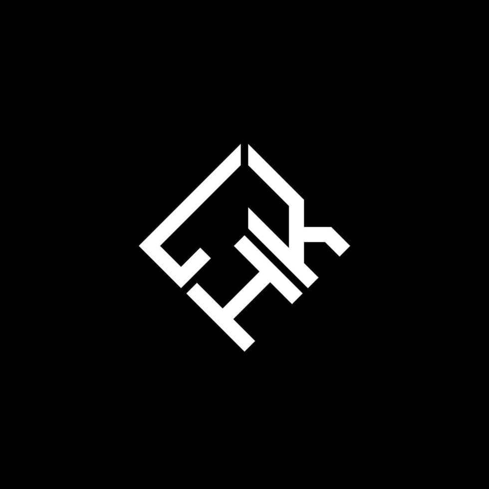 lhk-Buchstaben-Logo-Design auf schwarzem Hintergrund. lhk kreative Initialen schreiben Logo-Konzept. lhk Briefgestaltung. vektor