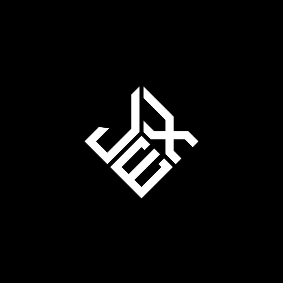 Jex-Brief-Logo-Design auf schwarzem Hintergrund. Jex kreatives Initialen-Buchstaben-Logo-Konzept. Jex-Buchstaben-Design. vektor
