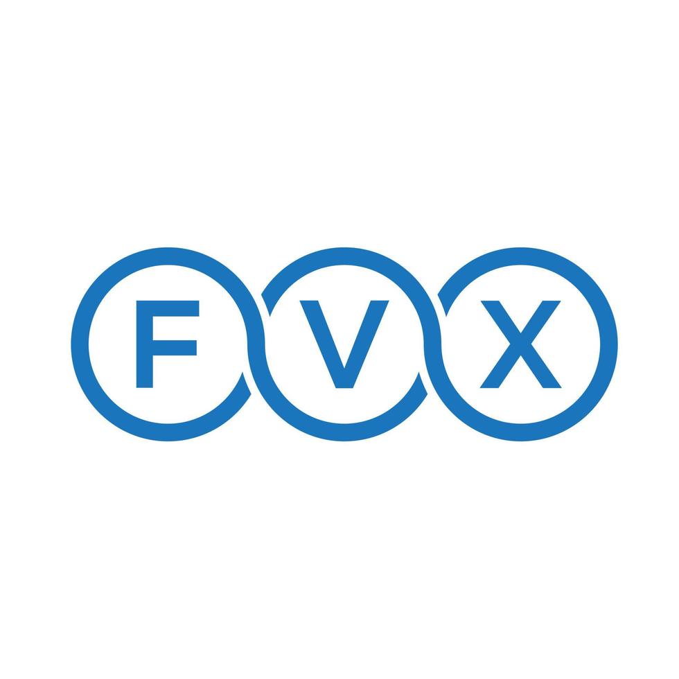 fvx brev logotyp design på svart bakgrund. fvx kreativa initialer bokstavslogotyp koncept. fvx bokstavsdesign. vektor