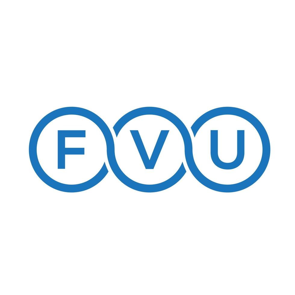 fvu-Brief-Logo-Design auf schwarzem Hintergrund. fvu kreative Initialen schreiben Logo-Konzept. fvu Briefgestaltung. vektor