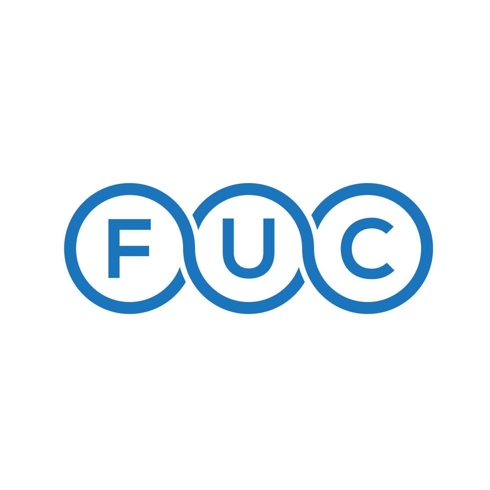 fuc brev logotyp design på svart bakgrund. fuc kreativa initialer brev logotyp koncept. fuc bokstavsdesign. vektor