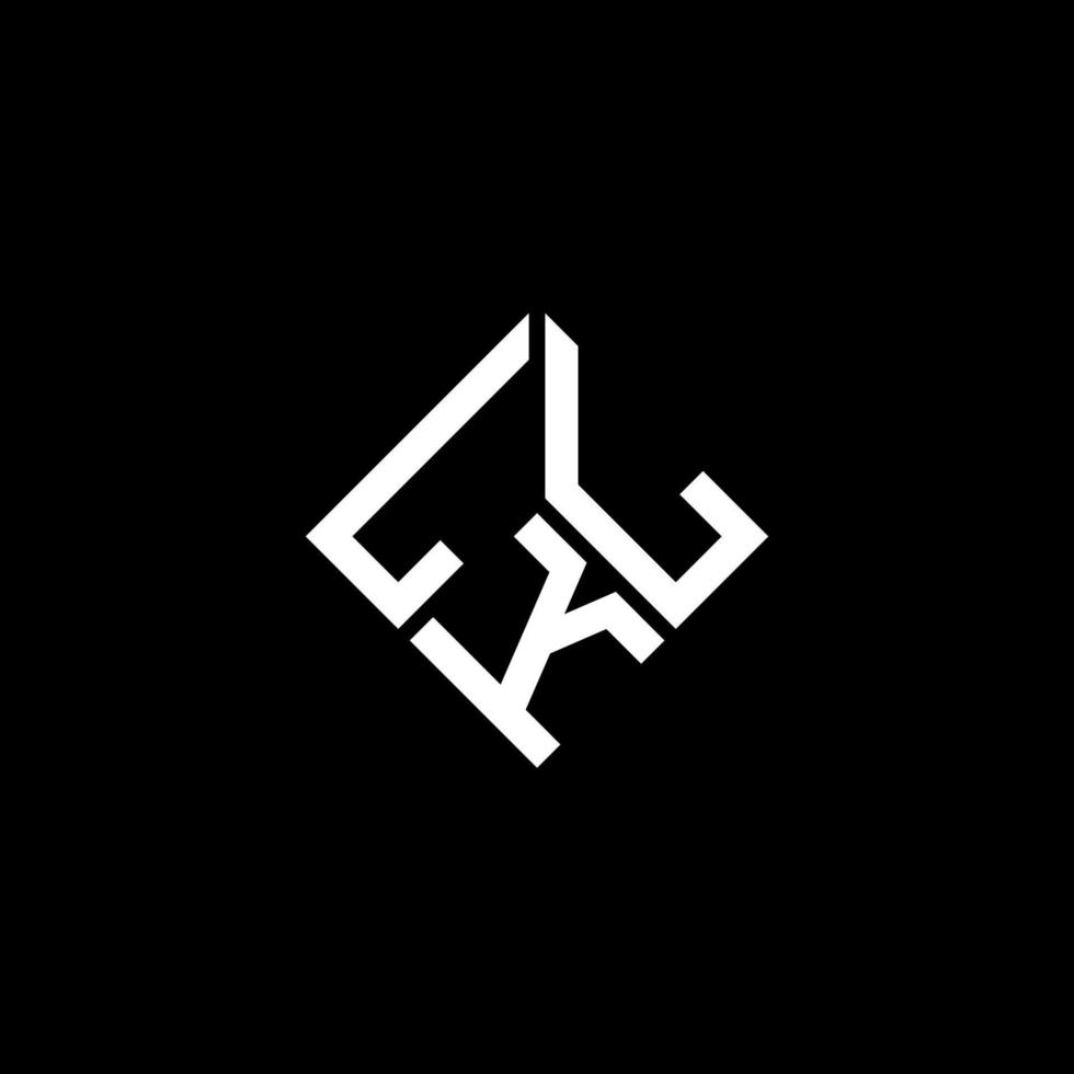 Lkl-Buchstaben-Logo-Design auf schwarzem Hintergrund. lkl kreative Initialen schreiben Logo-Konzept. lkl Briefgestaltung. vektor