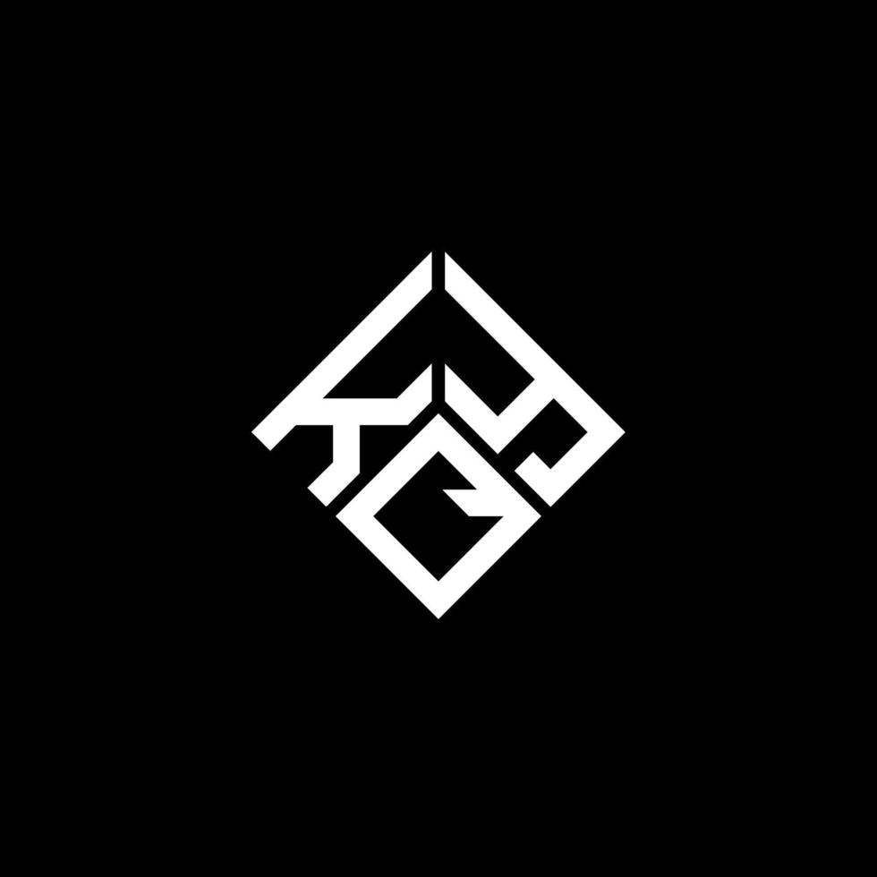 kqy brev logotyp design på svart bakgrund. kqy kreativa initialer brev logotyp koncept. kqy bokstavsdesign. vektor