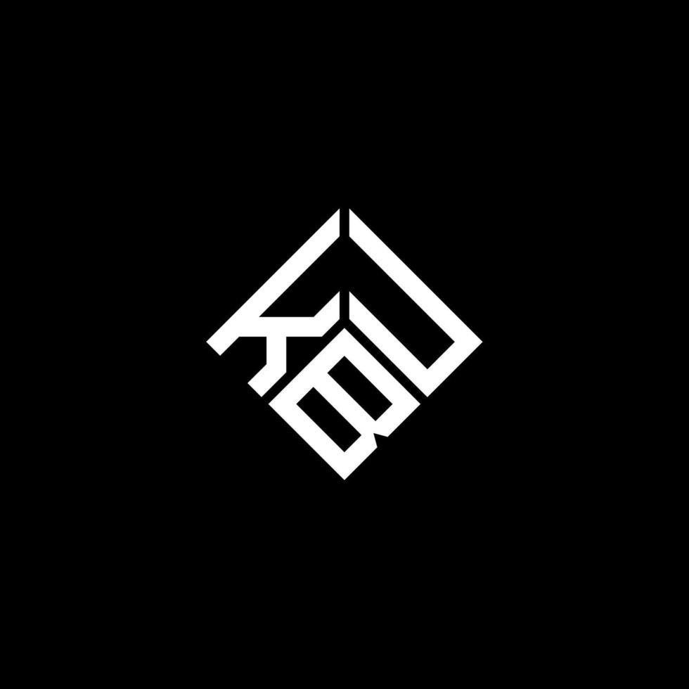 kbu-Brief-Logo-Design auf schwarzem Hintergrund. kbu kreative Initialen schreiben Logo-Konzept. KBU-Briefgestaltung. vektor