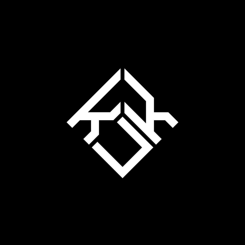 kuk brev logotyp design på svart bakgrund. kuk kreativa initialer brev logotyp koncept. kuk bokstavsdesign. vektor