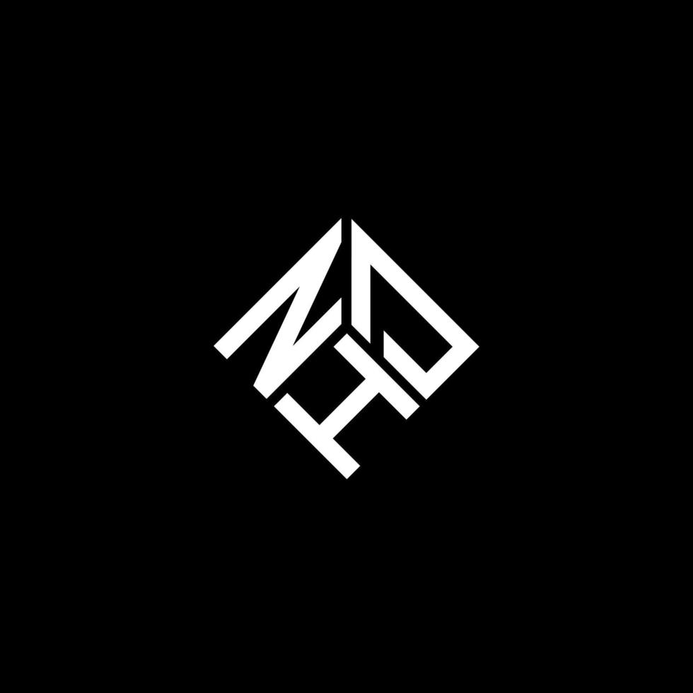 nhd-Buchstaben-Logo-Design auf schwarzem Hintergrund. nhd kreatives Initialen-Buchstaben-Logo-Konzept. nhd Briefgestaltung. vektor