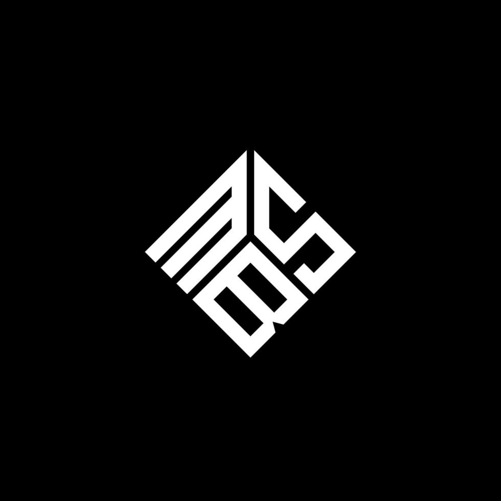 mbs-Buchstaben-Logo-Design auf schwarzem Hintergrund. mbs kreatives Initialen-Buchstaben-Logo-Konzept. mbs Briefgestaltung. vektor