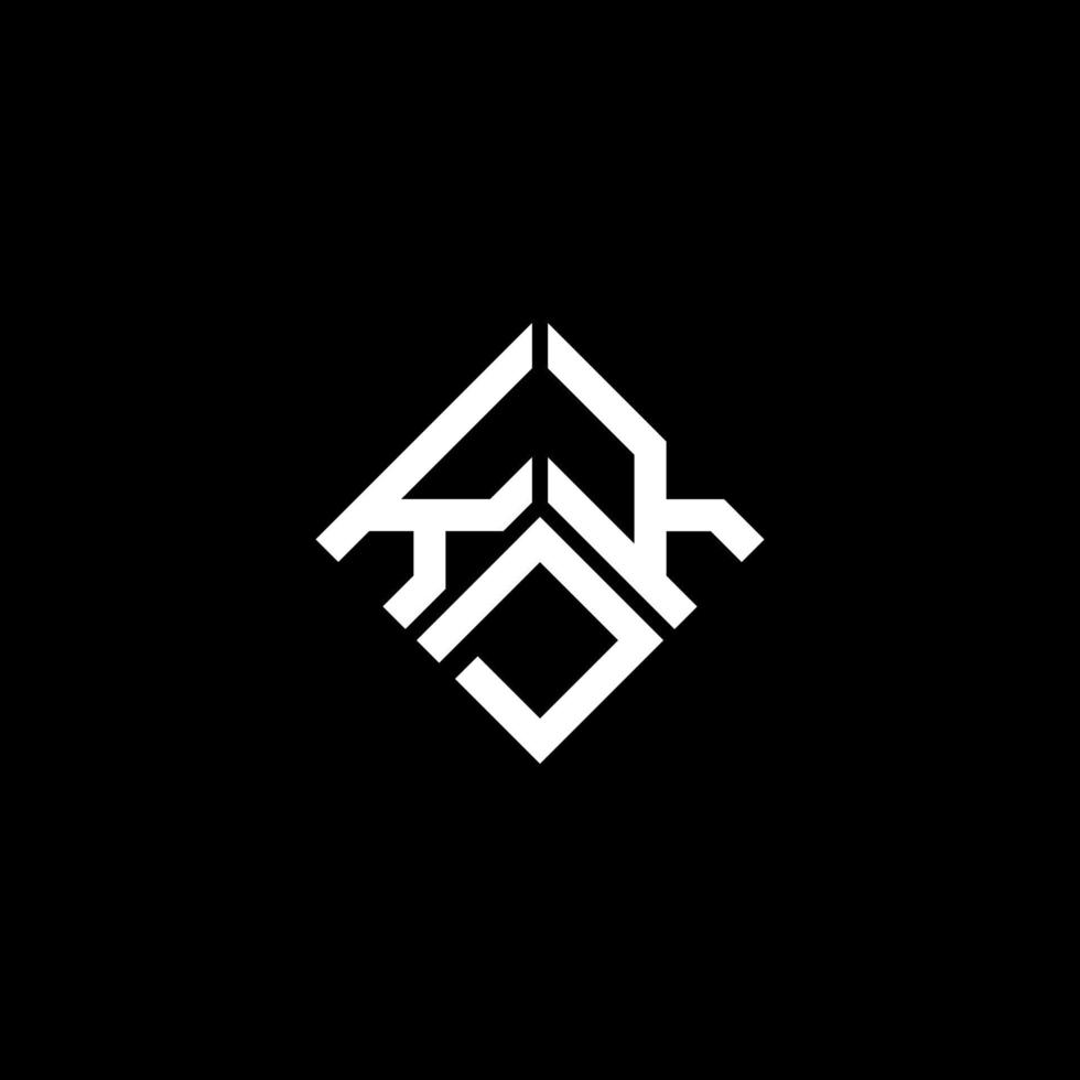 kdk-Brief-Logo-Design auf schwarzem Hintergrund. kdk kreative Initialen schreiben Logo-Konzept. kdk Briefgestaltung. vektor