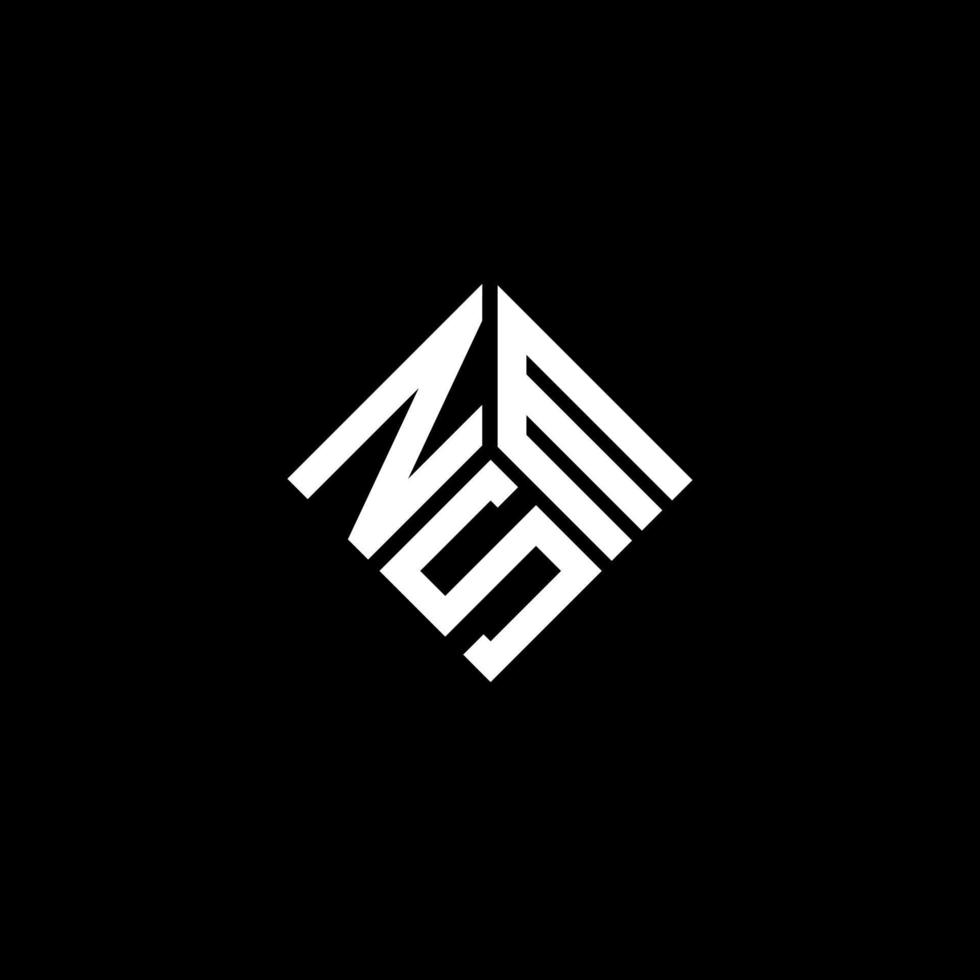 nsm-Buchstaben-Logo-Design auf schwarzem Hintergrund. nsm kreatives Initialen-Buchstaben-Logo-Konzept. nsm Briefgestaltung. vektor