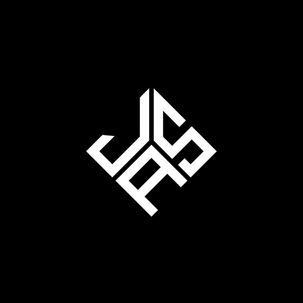 Jas-Brief-Logo-Design auf schwarzem Hintergrund. jas kreatives Initialen-Buchstaben-Logo-Konzept. ja Briefgestaltung. vektor