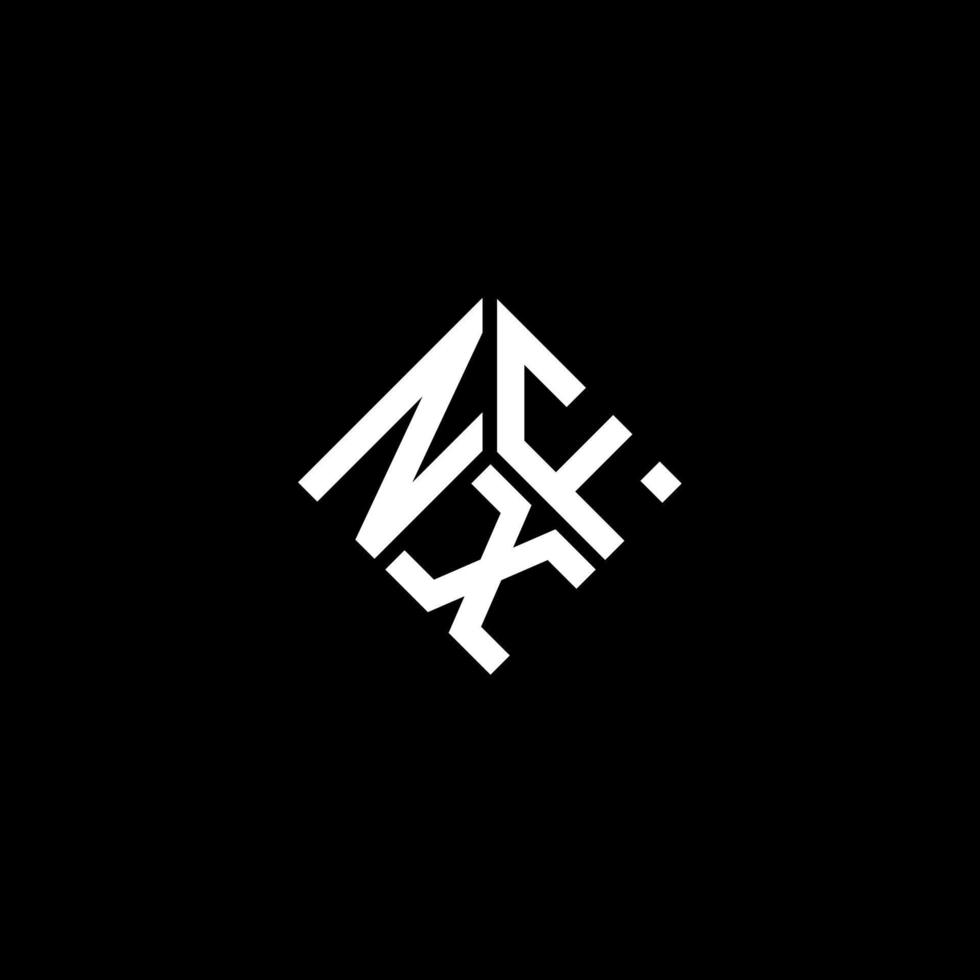 nxf-Buchstaben-Logo-Design auf schwarzem Hintergrund. nxf kreative Initialen schreiben Logo-Konzept. nxf Briefgestaltung. vektor